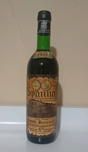 Vino rosso spanna 1967 - vino,