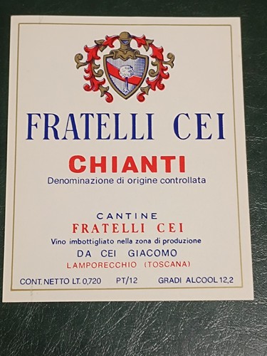 Etichetta vino chianti - vino,
