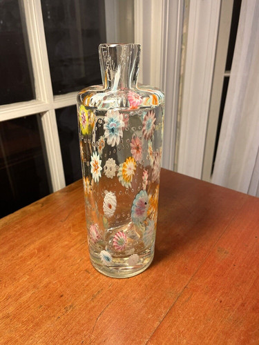 Vaso bottiglia murrine vetro - murrine,